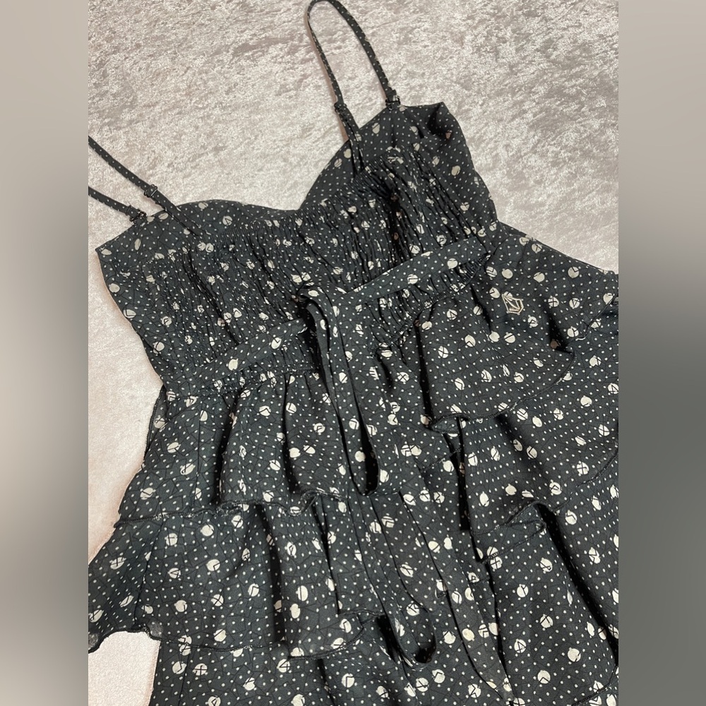 Y2K 2000s volcom tierd ruffle dress skirt - Picture 7 of 11